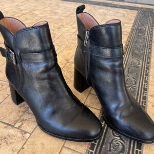 Madewell Black Heeled Leather Boots